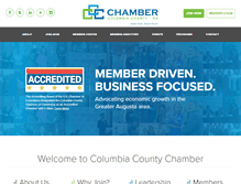 Tablet Screenshot of columbiacountychamber.com